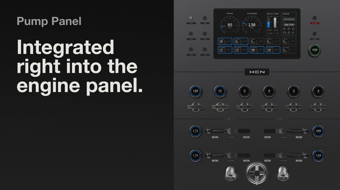 The system integrates directly into the engine pump panel.